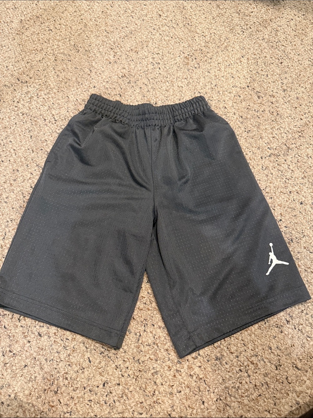 Nike Black Kids' Athletic Mesh Shorts with White Jumpman